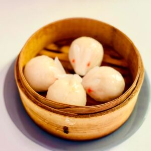 12.raviolis "china house" (crevettes à la vapeur) (兔仔饺)